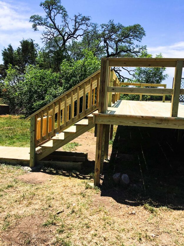 J.W. Key Painting and Remodeling - Exterior Wooden Stairs - remodel addition